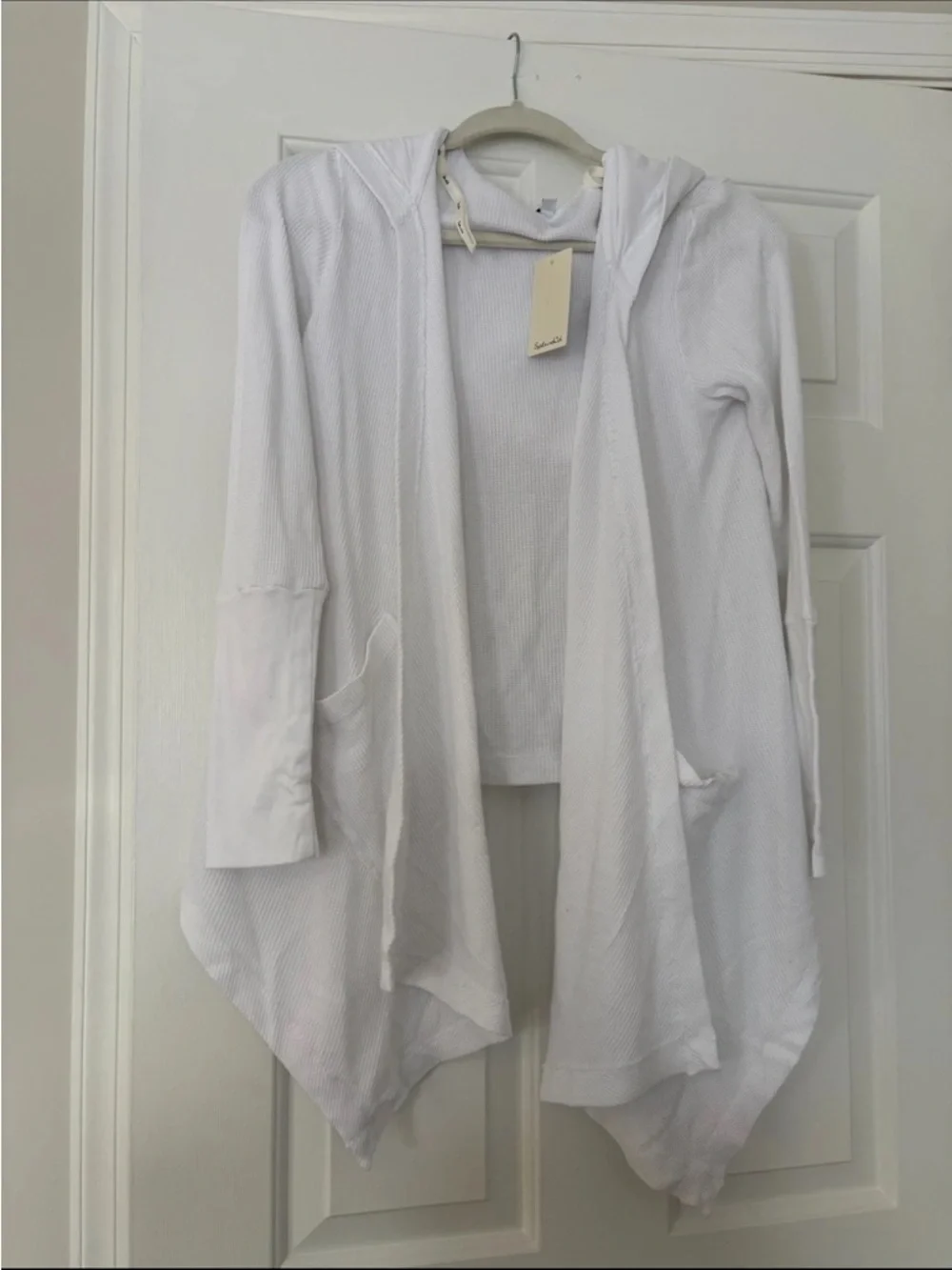 NWT $98 Splendid Thermal Cardigan with Hood, Size S - Picture 4 of 4